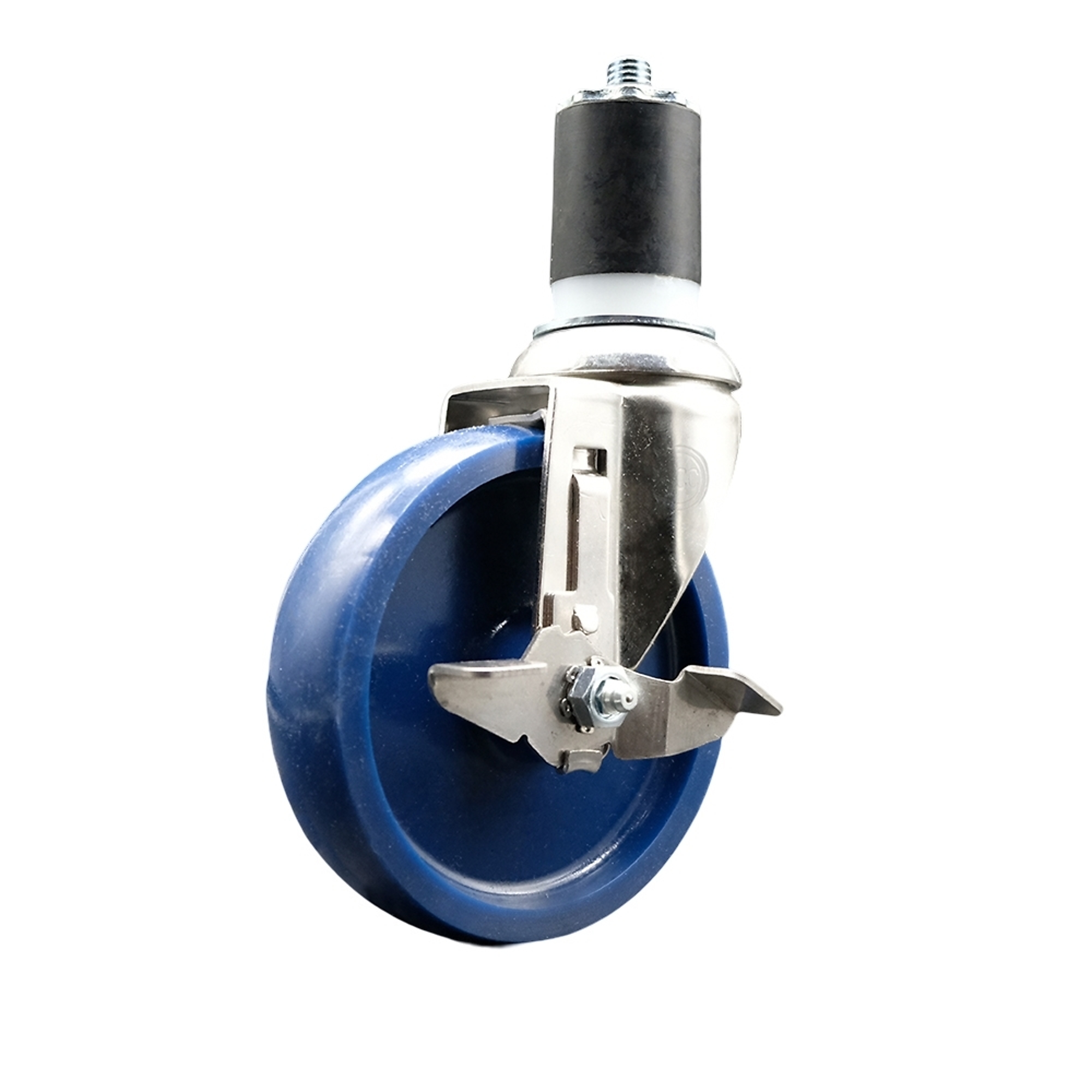 Service Caster, 5in. x 1 1/4in. Stem Caster, Wheel Diameter 5 in, Caster Type Swivel, Package (qty.) 1, Model# SCC-SS316EX20S514-SPUS-TLB-178